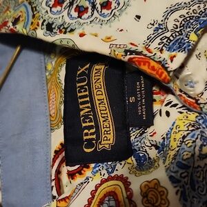 Men's Cremieux short sleeve paisley button down